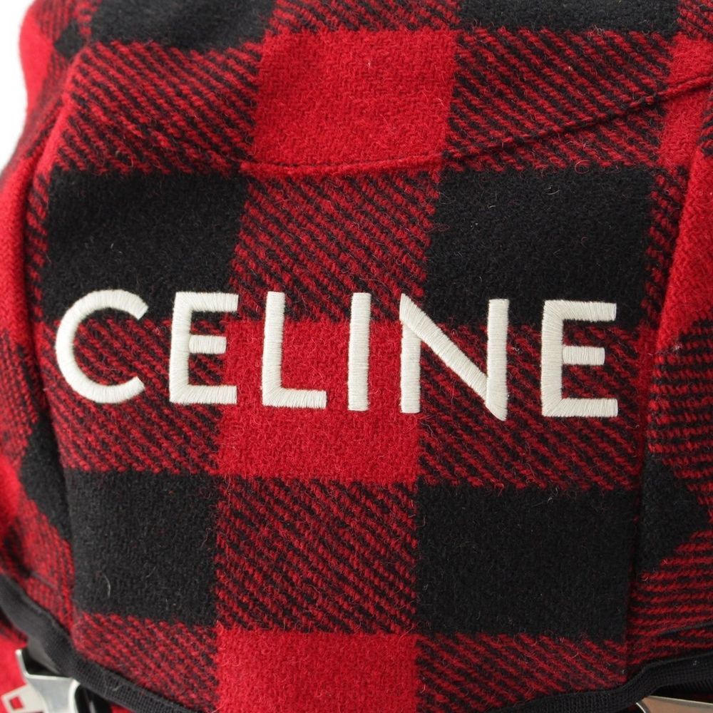 Celine Trekking Logo Checked Backpack Backpack Da… - image 7